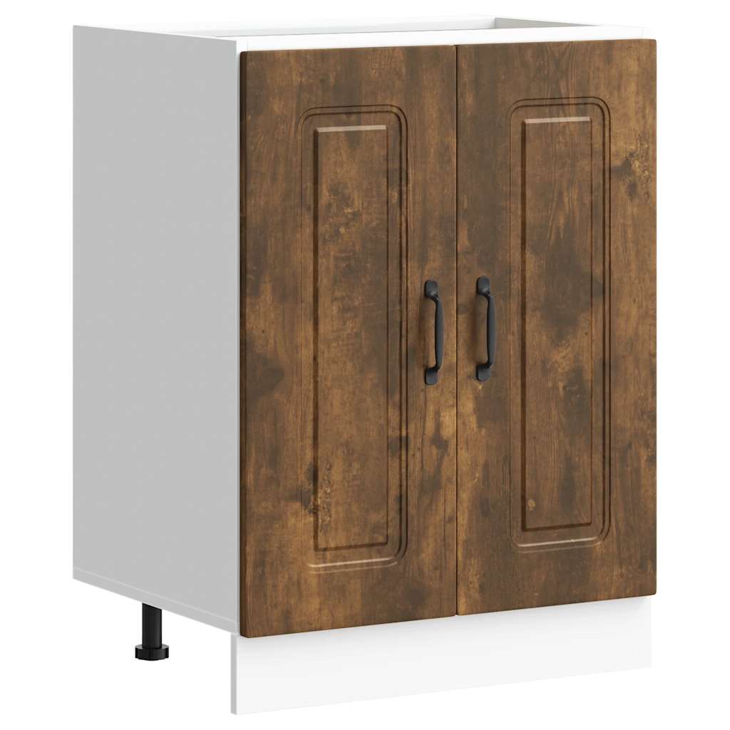 Spülenunterschrank Kalmar Räuchereiche 60x46x81,5 cm - Premium Küchenschränke - Just €94.64! Shop now at homesales4u