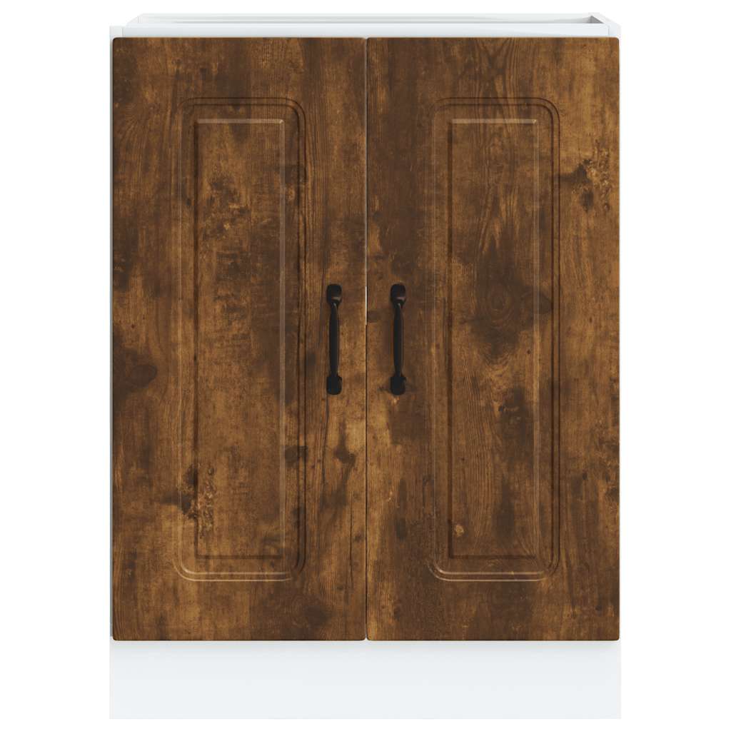 Spülenunterschrank Kalmar Räuchereiche 60x46x81,5 cm - Premium Küchenschränke - Just €94.64! Shop now at homesales4u