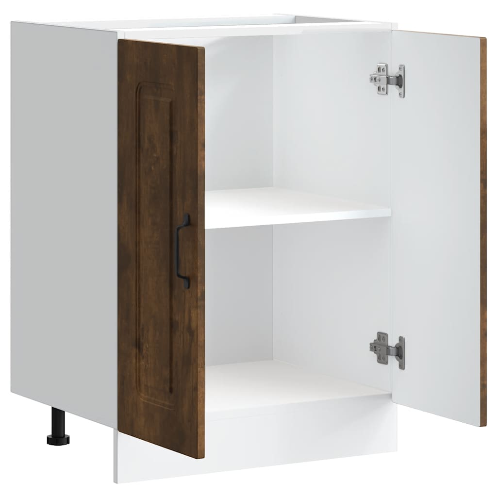 Spülenunterschrank Kalmar Räuchereiche 60x46x81,5 cm - Premium Küchenschränke - Just €94.64! Shop now at homesales4u