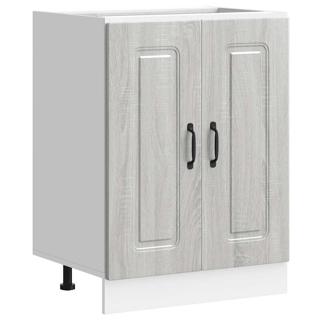 Spülenunterschrank Kalmar Grau Sonoma 60x46x81,5 cm - Premium Küchenschränke - Just €94.29! Shop now at homesales4u