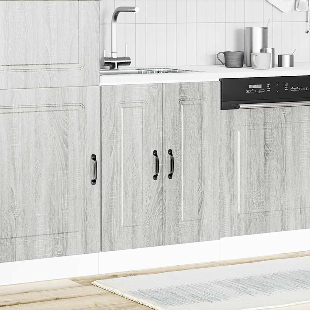 Spülenunterschrank Kalmar Grau Sonoma 60x46x81,5 cm - Premium Küchenschränke - Just €94.29! Shop now at homesales4u