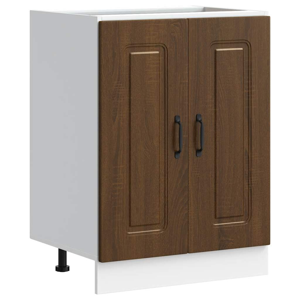 Spülenunterschrank Kalmar Braun Eichen-Optik 60x46x81,5 cm - Premium Küchenschränke - Just €94.35! Shop now at homesales4u
