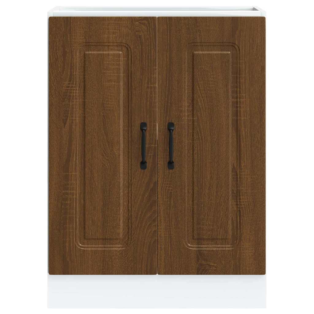Spülenunterschrank Kalmar Braun Eichen-Optik 60x46x81,5 cm - Premium Küchenschränke - Just €94.35! Shop now at homesales4u