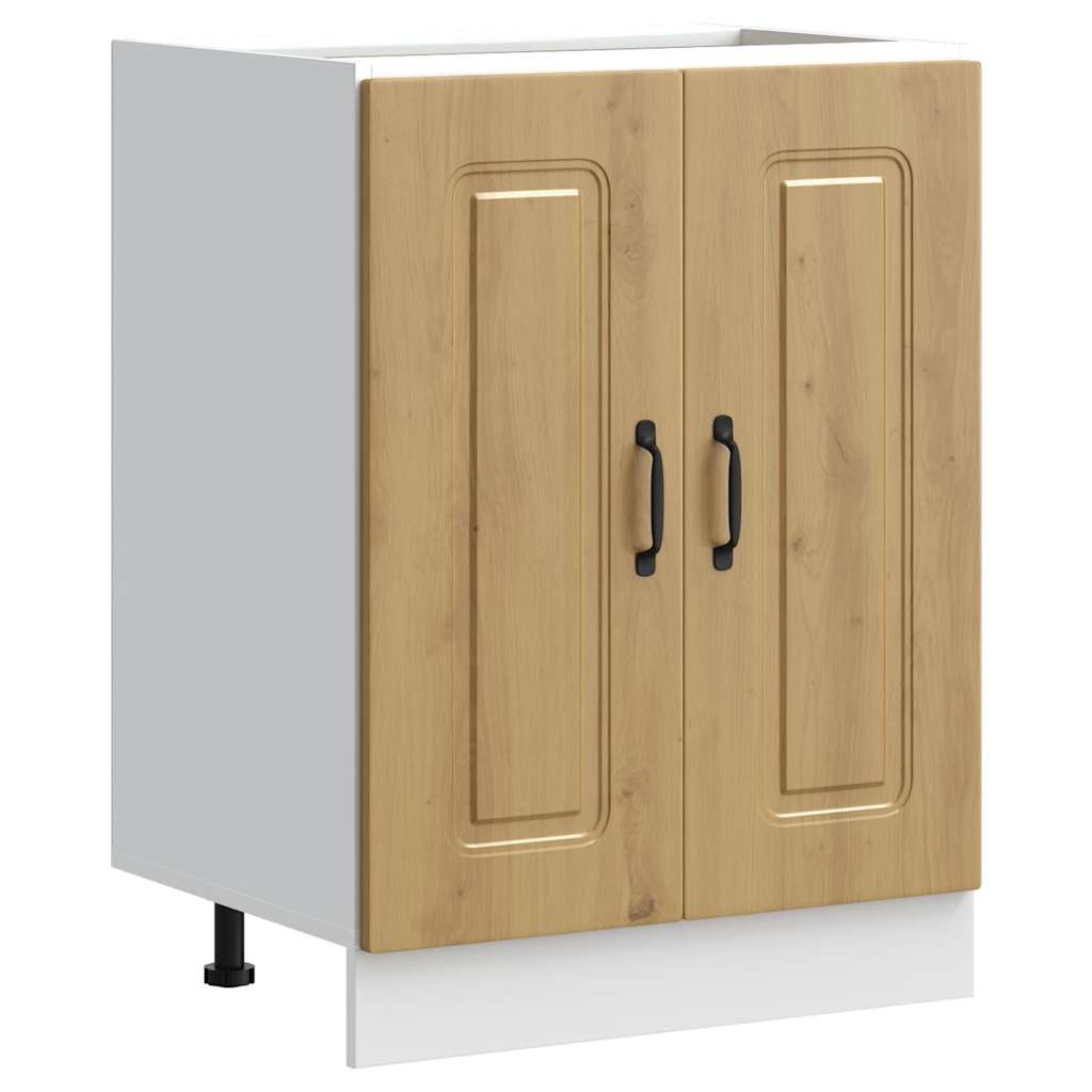 Spülenunterschrank Kalmar Artisan-Eiche 60x46x81,5 cm - Premium Küchenschränke - Just €99.02! Shop now at homesales4u