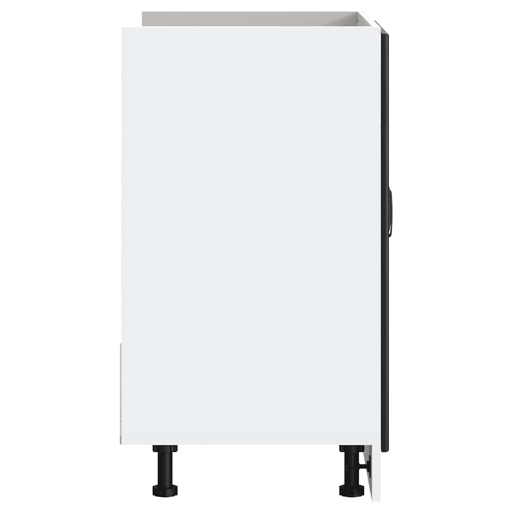 Spülenunterschrank Kalmar Schwarz 80x46x81,5 cm Holzwerkstoff - Premium Küchenschränke - Just €99.63! Shop now at homesales4u