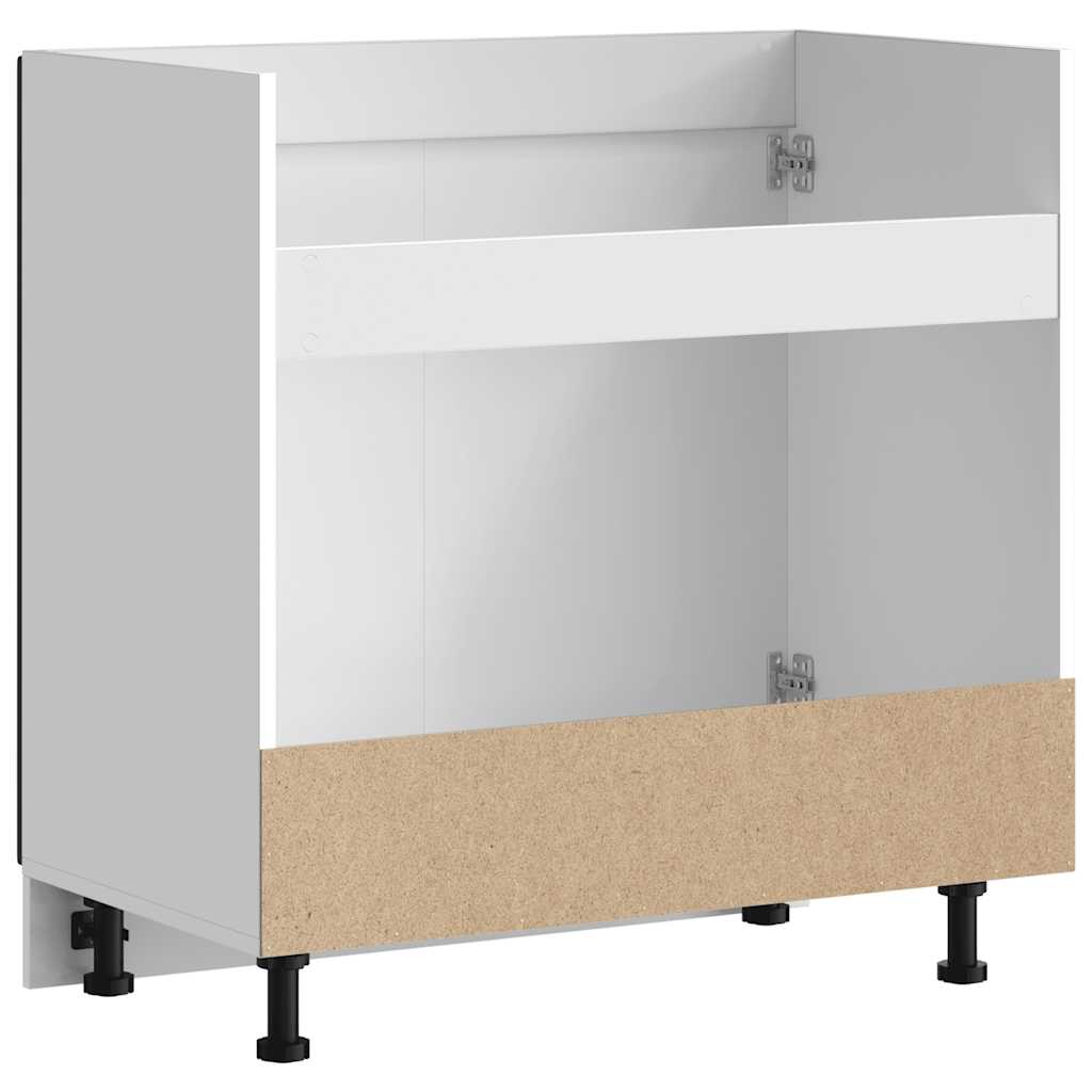 Spülenunterschrank Kalmar Schwarz 80x46x81,5 cm Holzwerkstoff - Premium Küchenschränke - Just €99.63! Shop now at homesales4u