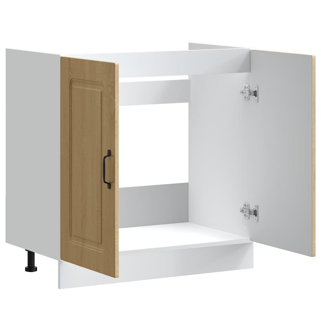 Spülenunterschrank Kalmar Sonoma-Eiche 80x46x81,5 cm - Premium Küchenschränke - Just €83.37! Shop now at homesales4u