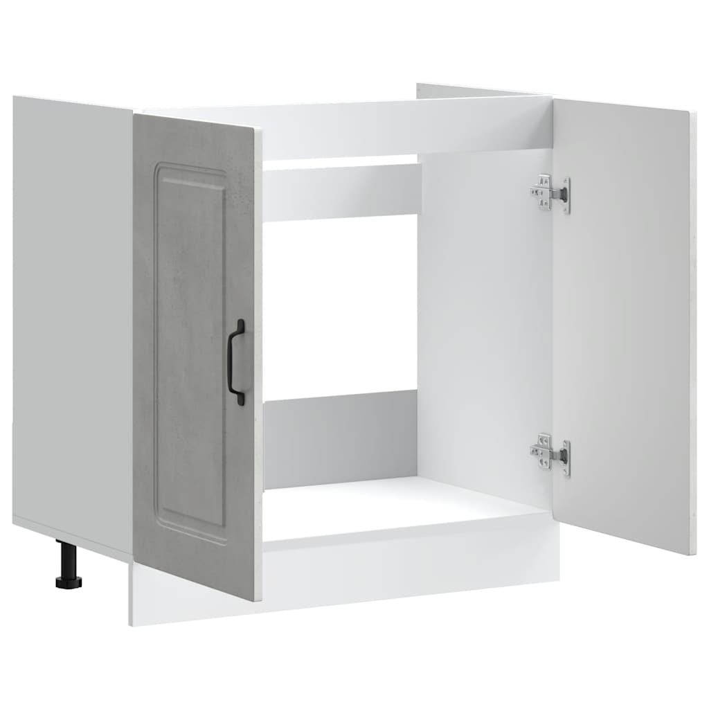 Spülenunterschrank Kalmar Betongrau 80x46x81,5 cm Holzwerkstoff - Premium Küchenschränke - Just €86.92! Shop now at homesales4u