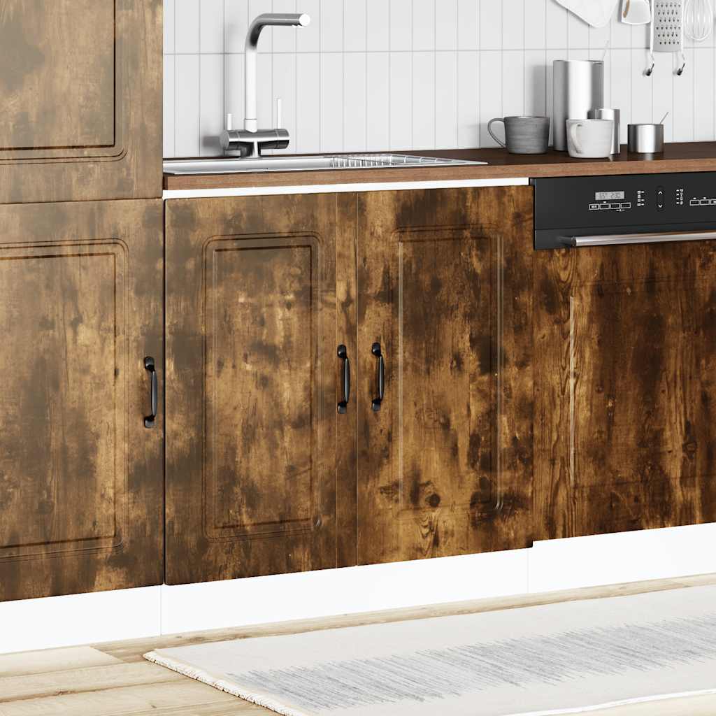 Spülenunterschrank Kalmar Räuchereiche 80x46x81,5 cm - Premium Küchenschränke - Just €90.03! Shop now at homesales4u