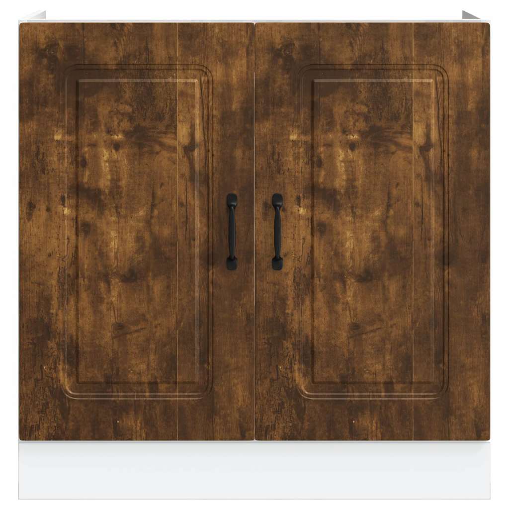 Spülenunterschrank Kalmar Räuchereiche 80x46x81,5 cm - Premium Küchenschränke - Just €90.03! Shop now at homesales4u