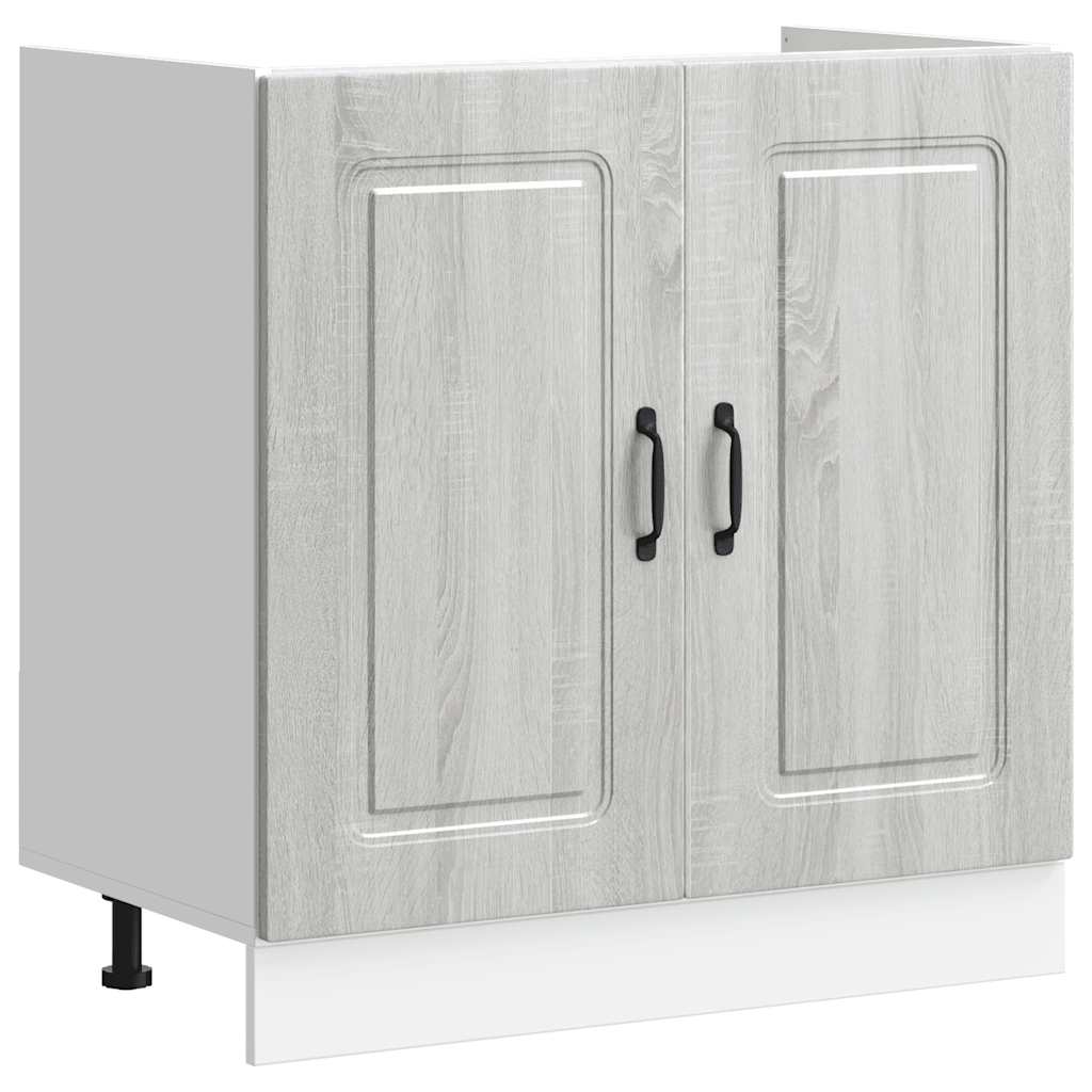 Spülenunterschrank Kalmar Grau Sonoma 80x46x81,5 cm - Premium Küchenschränke - Just €90.11! Shop now at homesales4u