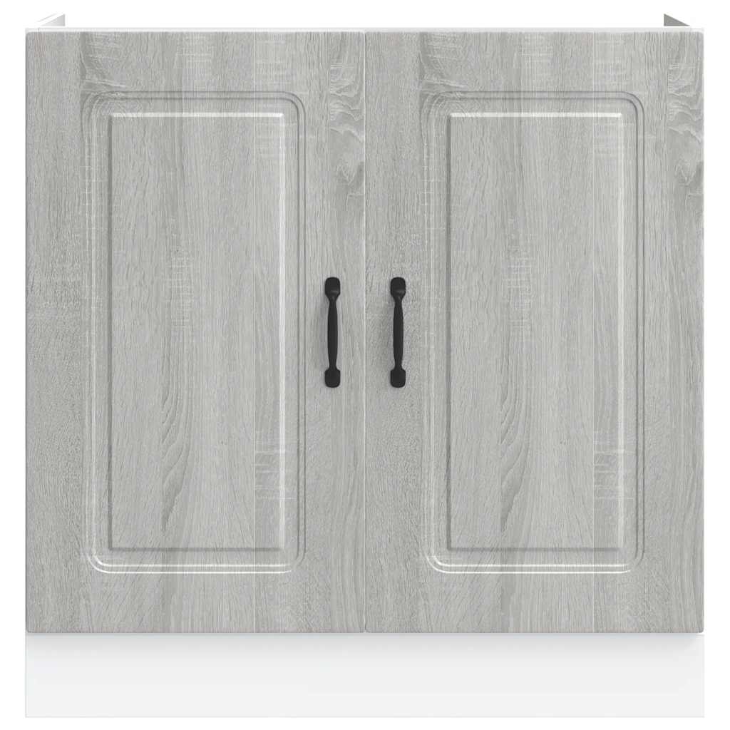 Spülenunterschrank Kalmar Grau Sonoma 80x46x81,5 cm - Premium Küchenschränke - Just €90.11! Shop now at homesales4u