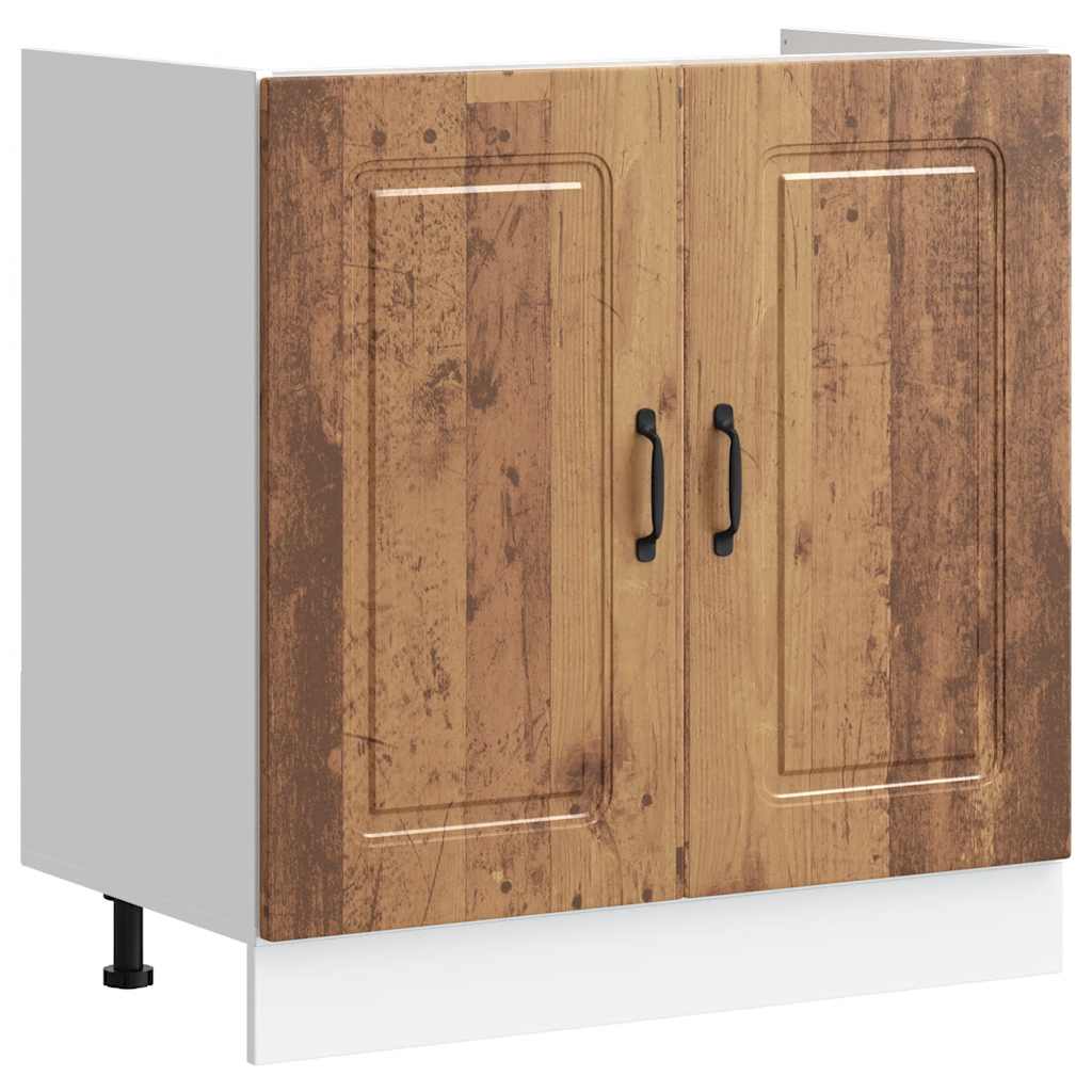 Spülenunterschrank Kalmar Altholz-Optik 80x46x81,5 cm - Premium Küchenschränke - Just €92.86! Shop now at homesales4u