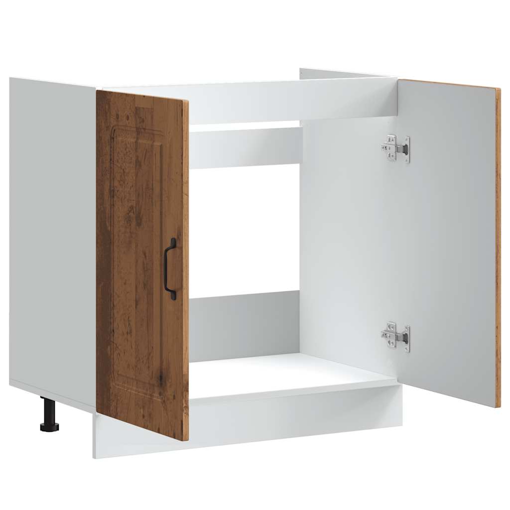 Spülenunterschrank Kalmar Altholz-Optik 80x46x81,5 cm - Premium Küchenschränke - Just €92.86! Shop now at homesales4u