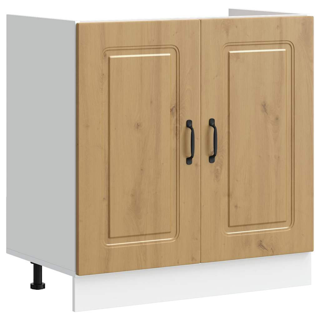 Spülenunterschrank Kalmar Artisan-Eiche 80x46x81,5 cm - Premium Küchenschränke - Just €90.03! Shop now at homesales4u