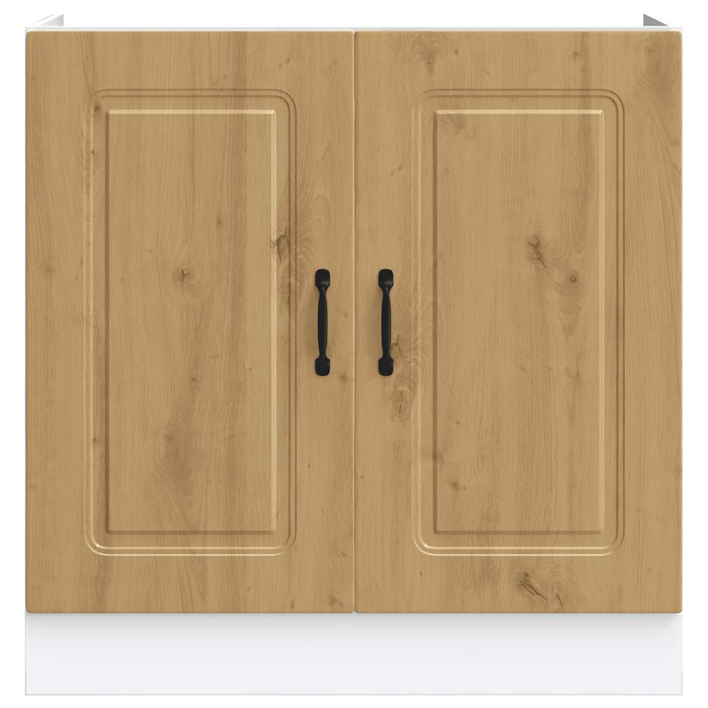 Spülenunterschrank Kalmar Artisan-Eiche 80x46x81,5 cm - Premium Küchenschränke - Just €90.03! Shop now at homesales4u