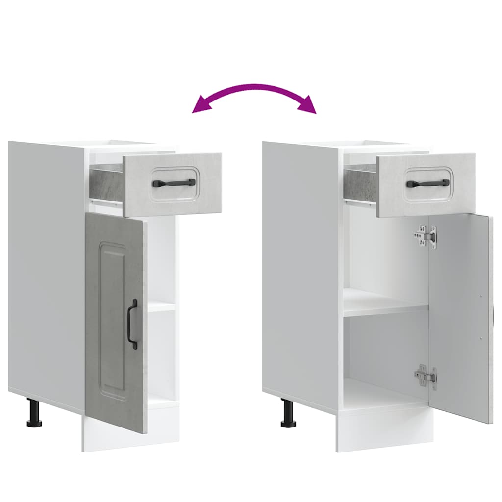 Küchenunterschrank Kalmar Betongrau Holzwerkstoff - Premium Küchenschränke - Just €76.19! Shop now at homesales4u