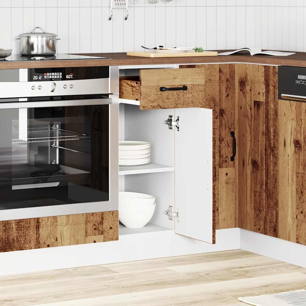 Küchenunterschrank Kalmar Altholz-Optik Holzwerkstoff - Premium Küchenschränke - Just €76.30! Shop now at homesales4u