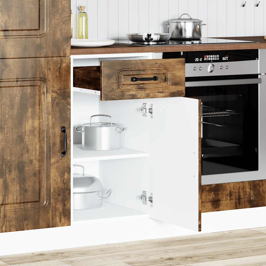 Küchenunterschrank Kalmar Räuchereiche Holzwerkstoff - Premium Küchenschränke - Just €95.59! Shop now at homesales4u