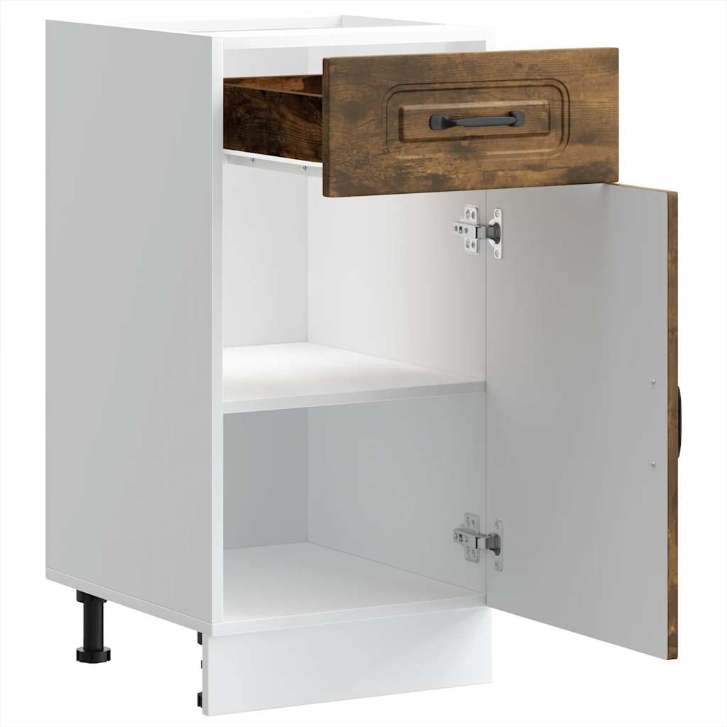 Küchenunterschrank Kalmar Räuchereiche Holzwerkstoff - Premium Küchenschränke - Just €95.59! Shop now at homesales4u