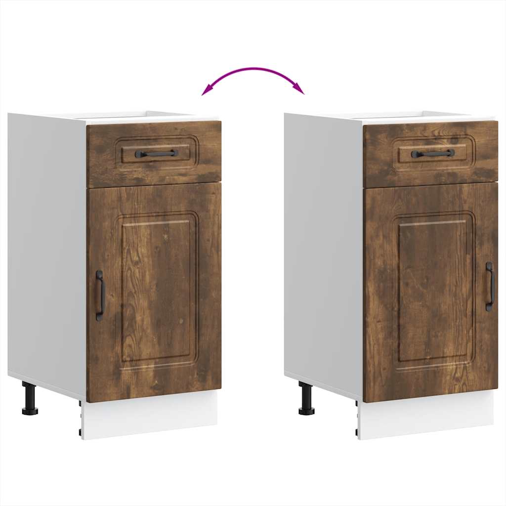Küchenunterschrank Kalmar Räuchereiche Holzwerkstoff - Premium Küchenschränke - Just €95.59! Shop now at homesales4u