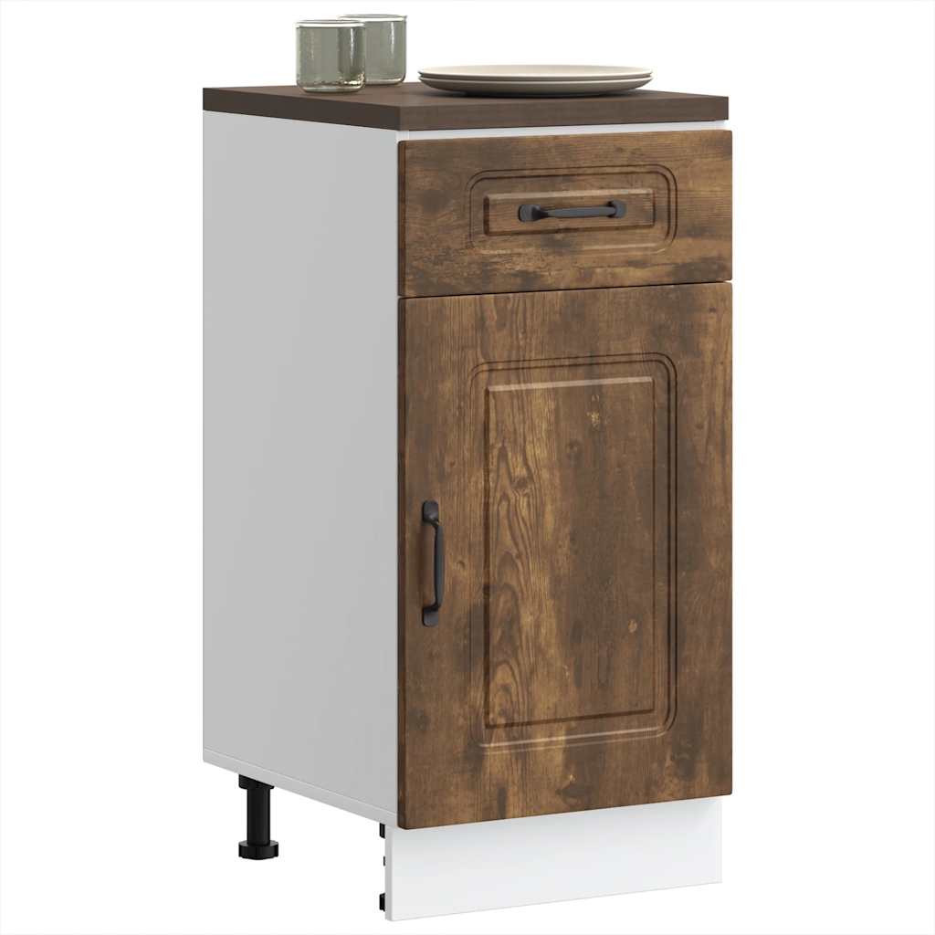 Küchenunterschrank Kalmar Räuchereiche Holzwerkstoff - Premium Küchenschränke - Just €95.59! Shop now at homesales4u