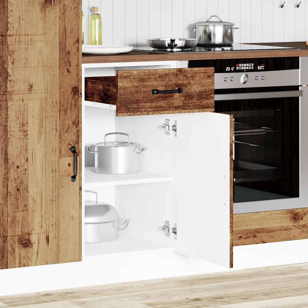 Küchenunterschrank Kalmar Altholz-Optik Holzwerkstoff - Premium Küchenschränke - Just €92.54! Shop now at homesales4u