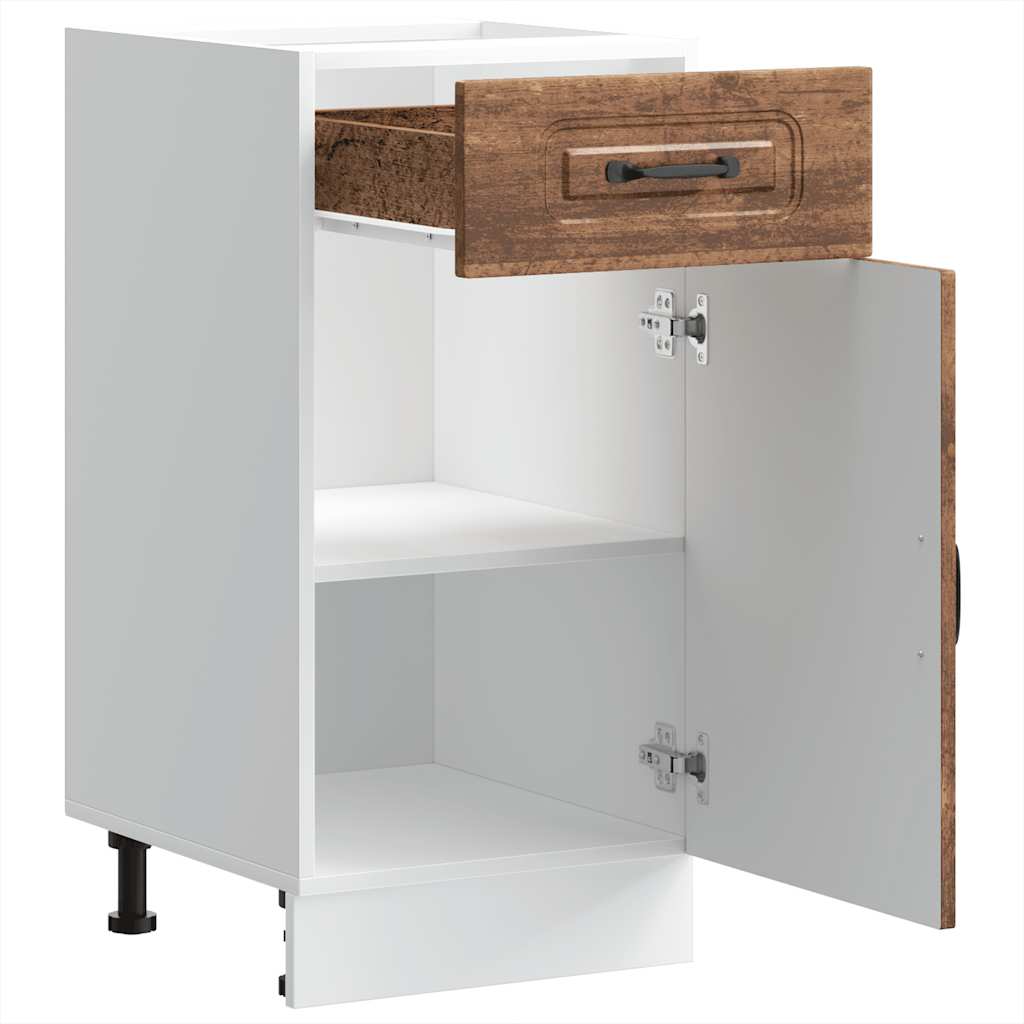 Küchenunterschrank Kalmar Altholz-Optik Holzwerkstoff - Premium Küchenschränke - Just €92.54! Shop now at homesales4u