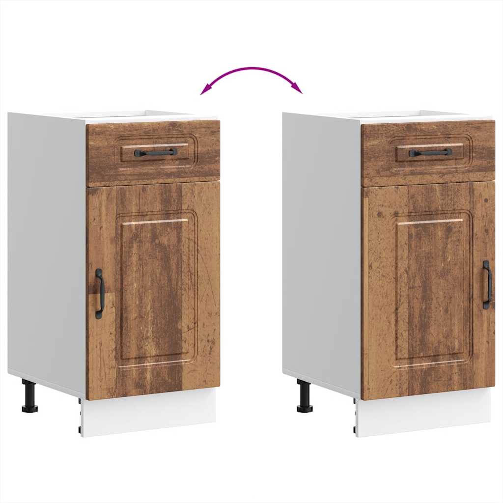 Küchenunterschrank Kalmar Altholz-Optik Holzwerkstoff - Premium Küchenschränke - Just €92.54! Shop now at homesales4u
