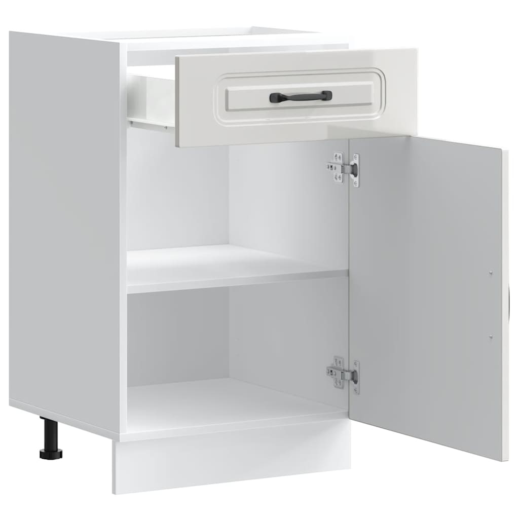 Küchenunterschrank Kalmar Hochglanz-Weiß Holzwerkstoff - Premium Küchenschränke - Just €127.44! Shop now at homesales4u