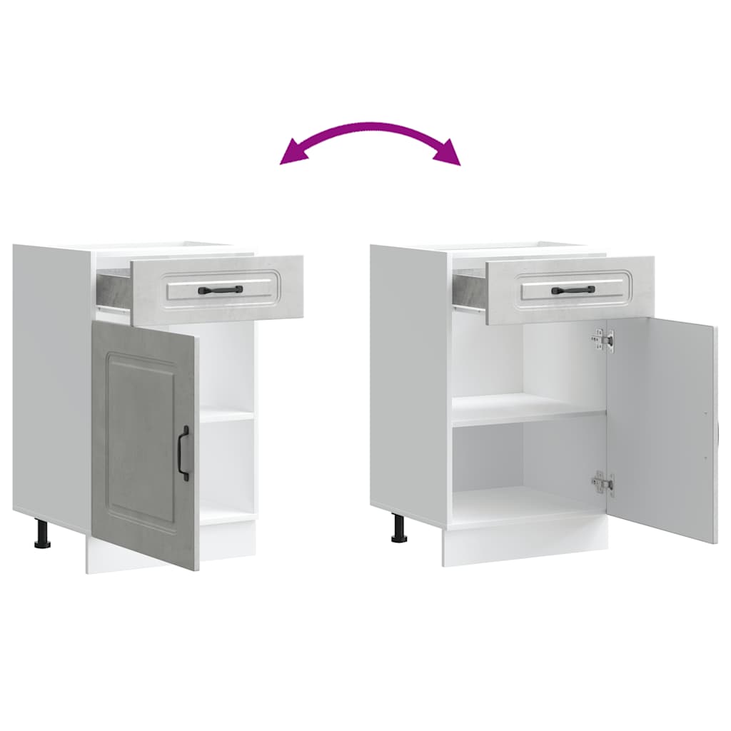 Küchenunterschrank Kalmar Betongrau Holzwerkstoff - Premium Küchenschränke - Just €109.81! Shop now at homesales4u