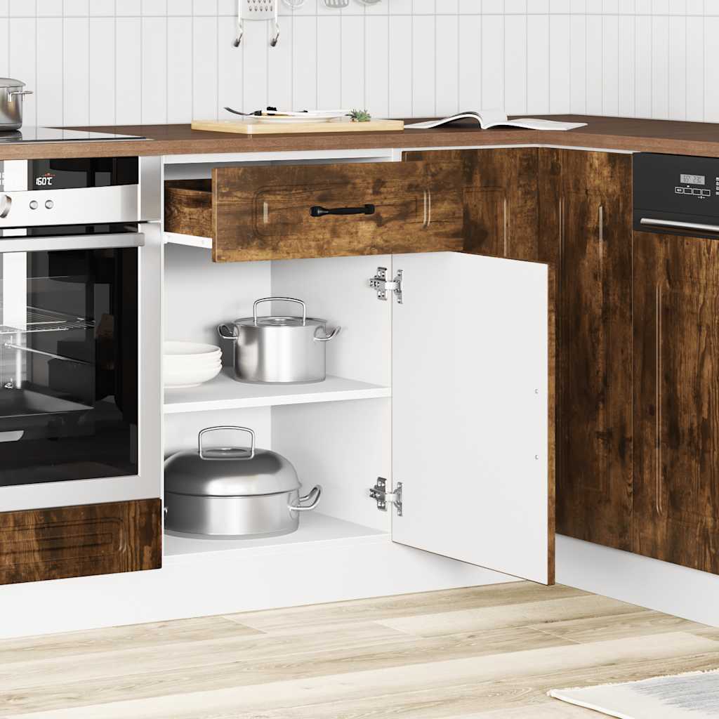 Küchenunterschrank Kalmar Räuchereiche Holzwerkstoff - Premium Küchenschränke - Just €118.45! Shop now at homesales4u