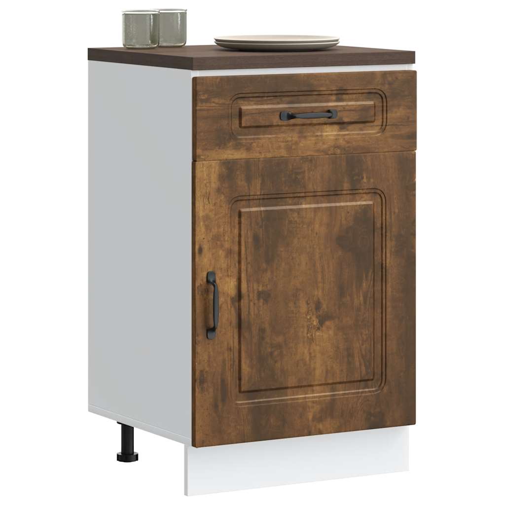 Küchenunterschrank Kalmar Räuchereiche Holzwerkstoff - Premium Küchenschränke - Just €118.45! Shop now at homesales4u