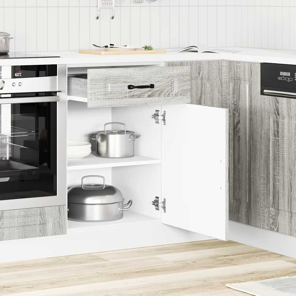 Küchenunterschrank Kalmar Grau Sonoma Holzwerkstoff - Premium Küchenschränke - Just €118.80! Shop now at homesales4u