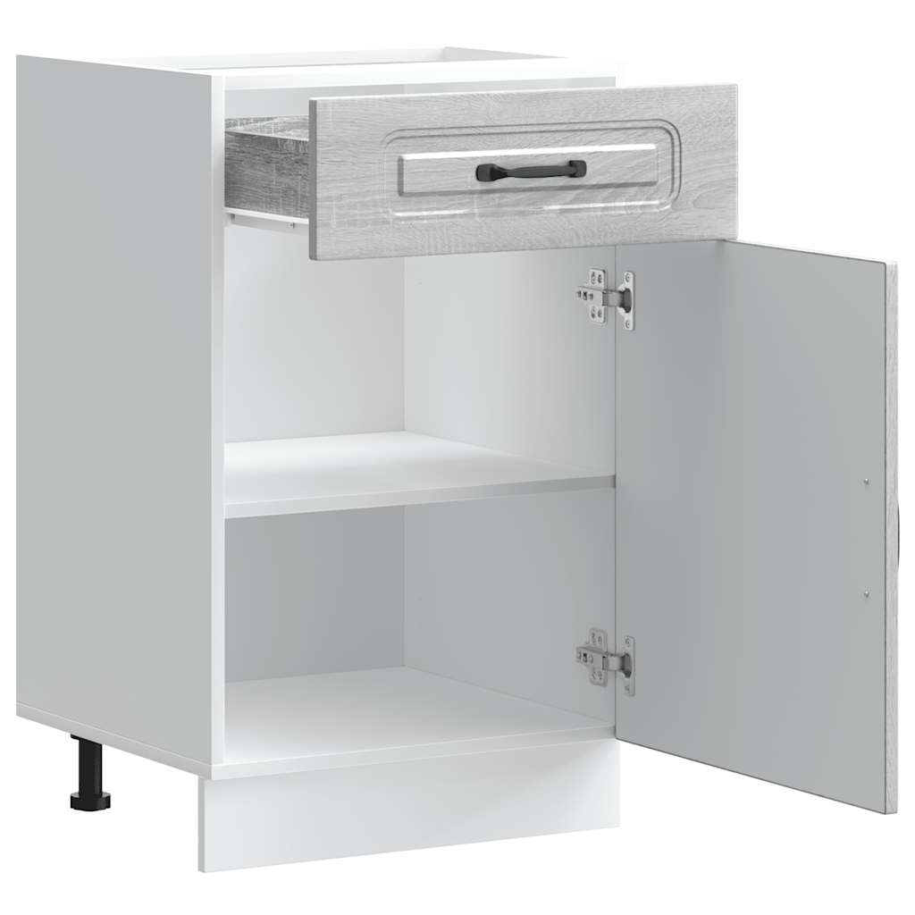 Küchenunterschrank Kalmar Grau Sonoma Holzwerkstoff - Premium Küchenschränke - Just €118.80! Shop now at homesales4u