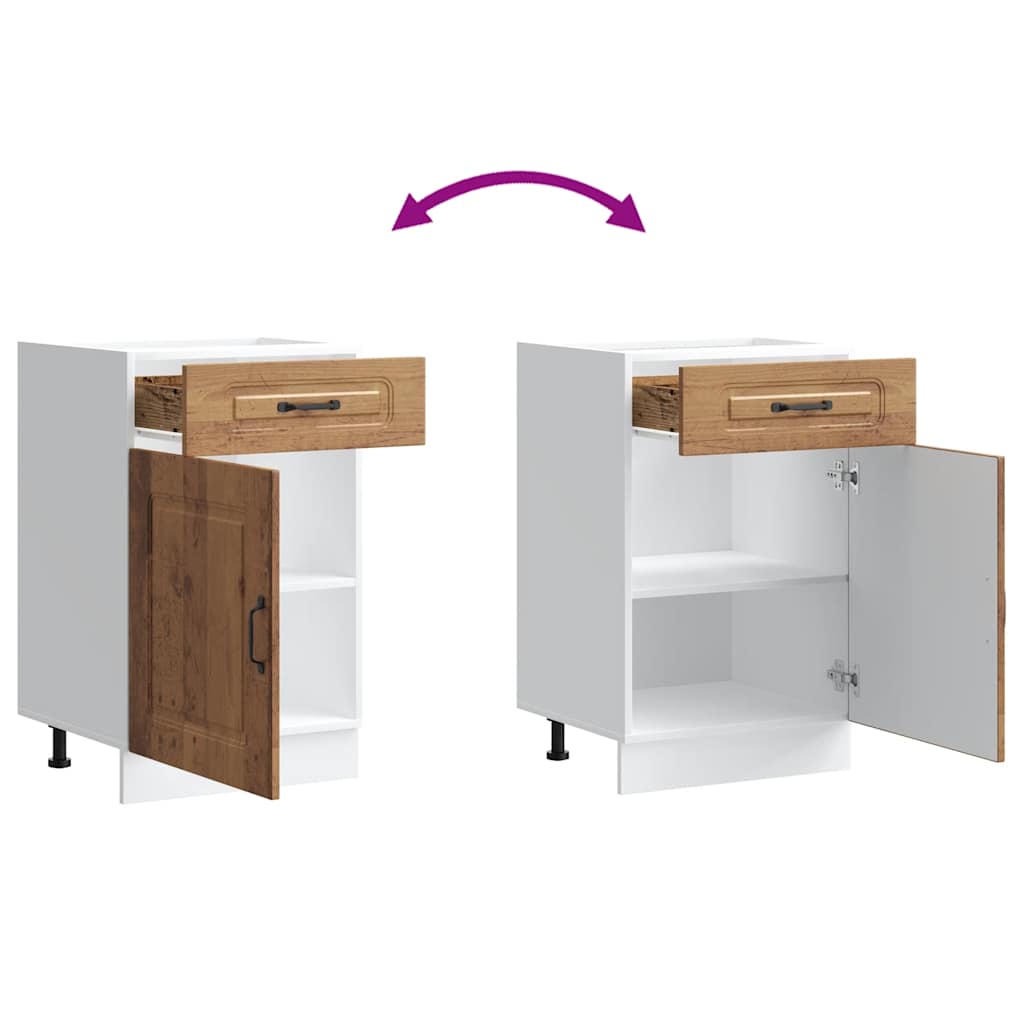 Küchenunterschrank Kalmar Altholz-Optik Holzwerkstoff - Premium Küchenschränke - Just €118.65! Shop now at homesales4u