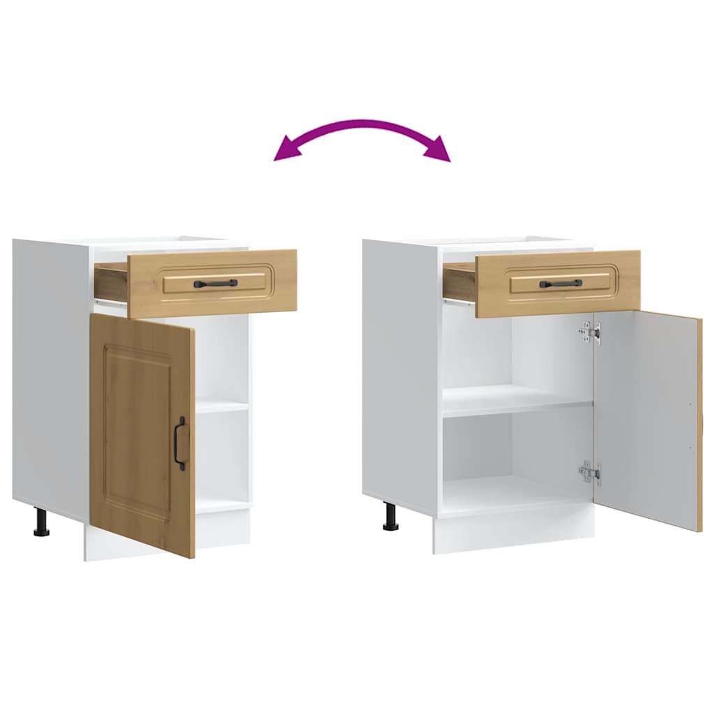 Küchenunterschrank Kalmar Artisan-Eiche Holzwerkstoff - Premium Küchenschränke - Just €123.10! Shop now at homesales4u