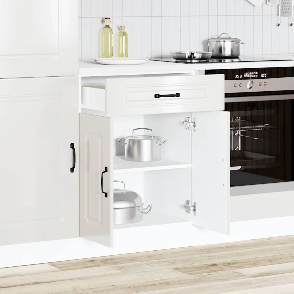 Küchenunterschrank Kalmar Hochglanz-Weiß Holzwerkstoff - Premium Küchenschränke - Just €118.74! Shop now at homesales4u