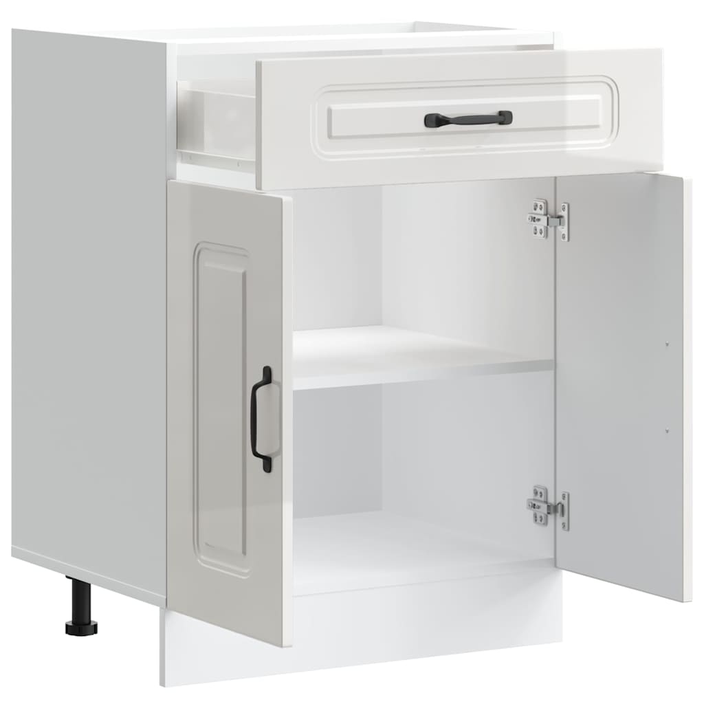 Küchenunterschrank Kalmar Hochglanz-Weiß Holzwerkstoff - Premium Küchenschränke - Just €118.74! Shop now at homesales4u