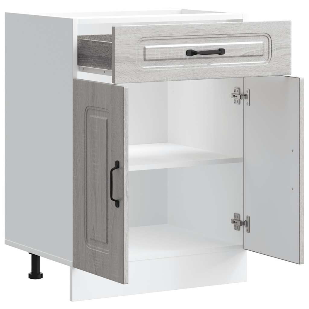 Küchenunterschrank Kalmar Grau Sonoma Holzwerkstoff - Premium Küchenschränke - Just €106.60! Shop now at homesales4u