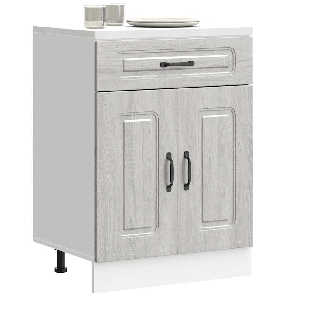 Küchenunterschrank Kalmar Grau Sonoma Holzwerkstoff - Premium Küchenschränke - Just €106.60! Shop now at homesales4u