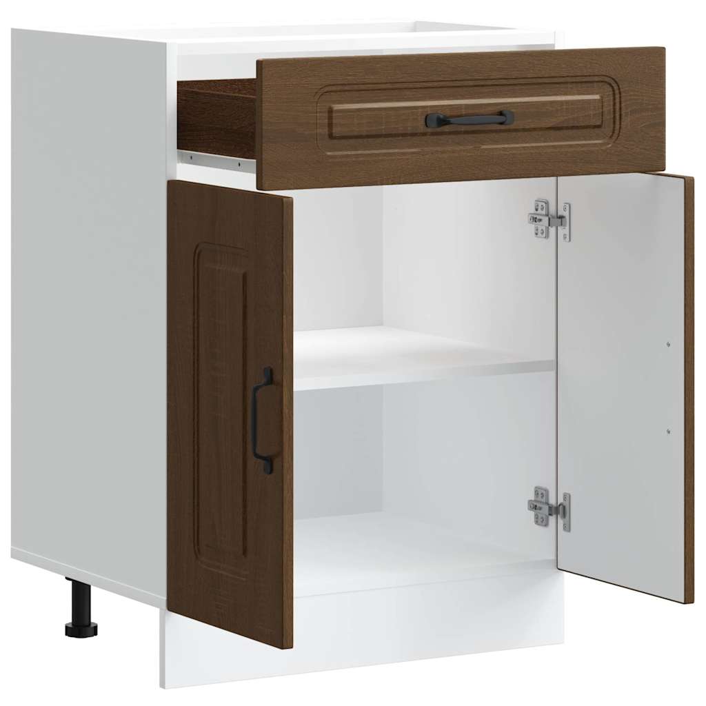 Küchenunterschrank Kalmar Braun Eichen-Optik Holzwerkstoff - Premium Küchenschränke - Just €106.45! Shop now at homesales4u