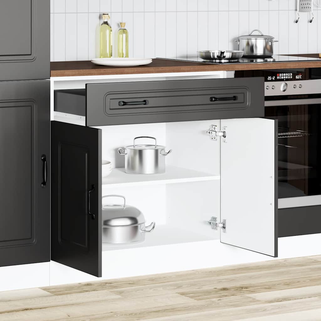 Küchenunterschrank Kalmar Schwarz Holzwerkstoff - Premium Küchenschränke - Just €129.28! Shop now at homesales4u