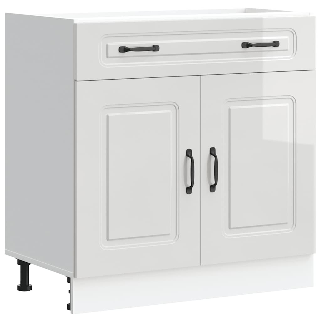 Küchenunterschrank Kalmar Hochglanz-Weiß Holzwerkstoff - Premium Küchenschränke - Just €134.47! Shop now at homesales4u