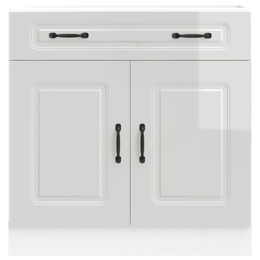Küchenunterschrank Kalmar Hochglanz-Weiß Holzwerkstoff - Premium Küchenschränke - Just €134.47! Shop now at homesales4u