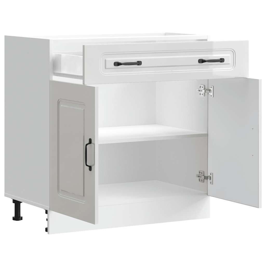 Küchenunterschrank Kalmar Hochglanz-Weiß Holzwerkstoff - Premium Küchenschränke - Just €134.47! Shop now at homesales4u