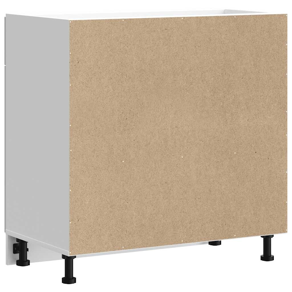 Küchenunterschrank Kalmar Hochglanz-Weiß Holzwerkstoff - Premium Küchenschränke - Just €134.47! Shop now at homesales4u