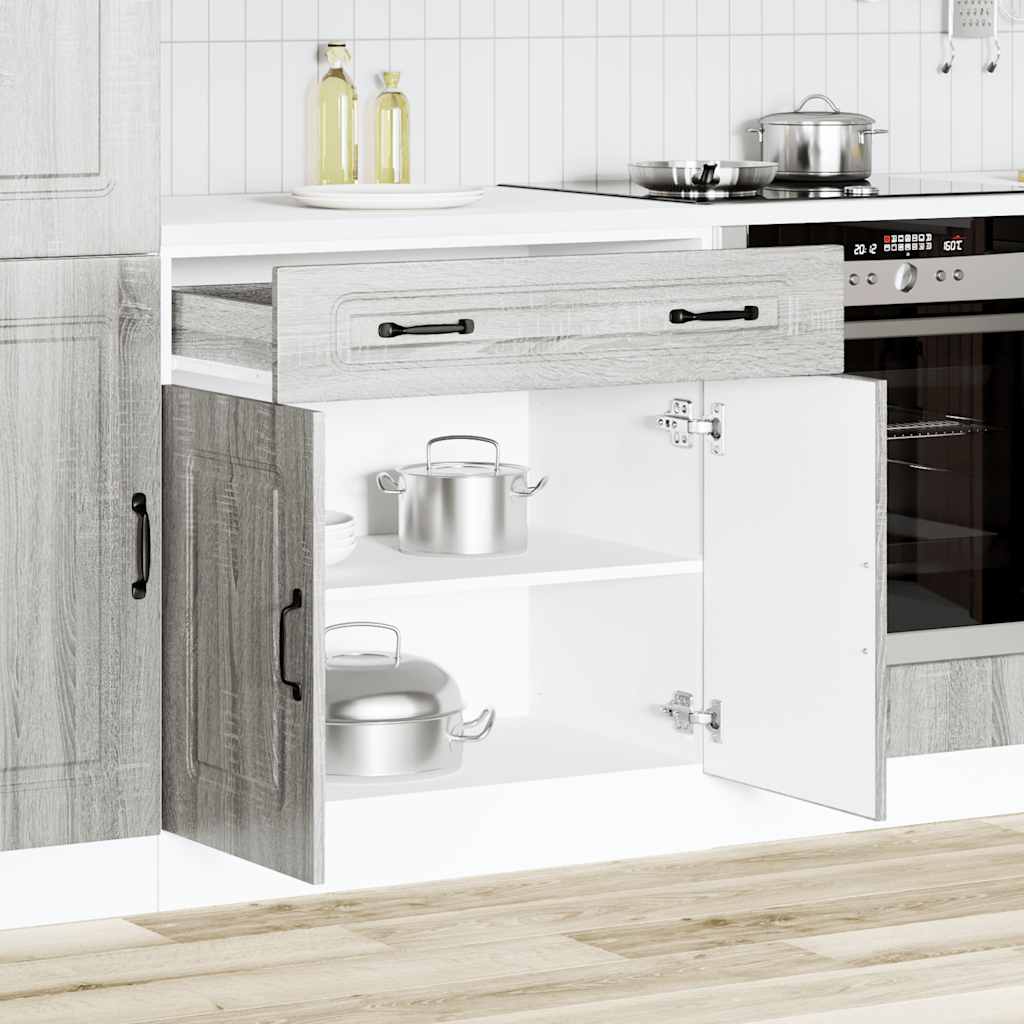 Küchenunterschrank Kalmar Grau Sonoma Holzwerkstoff - Premium Küchenschränke - Just €124.23! Shop now at homesales4u
