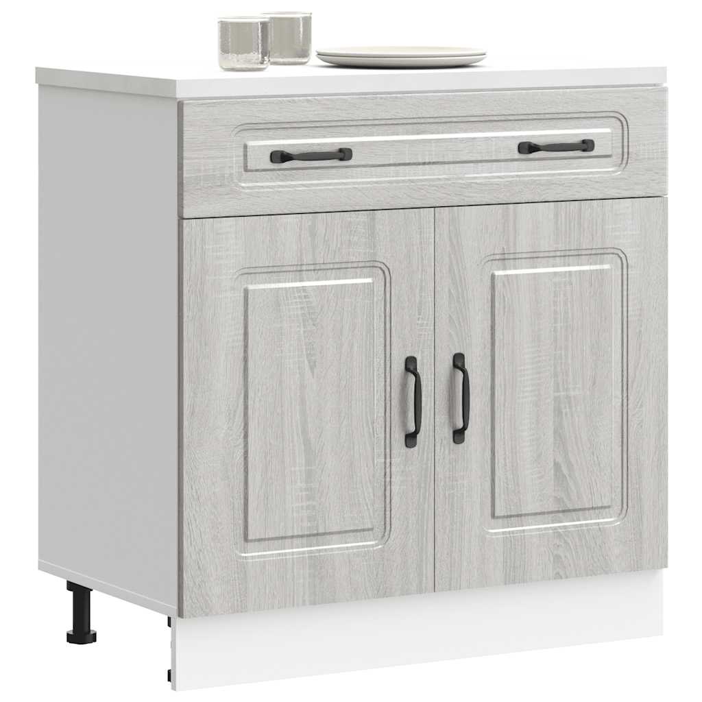 Küchenunterschrank Kalmar Grau Sonoma Holzwerkstoff - Premium Küchenschränke - Just €124.23! Shop now at homesales4u