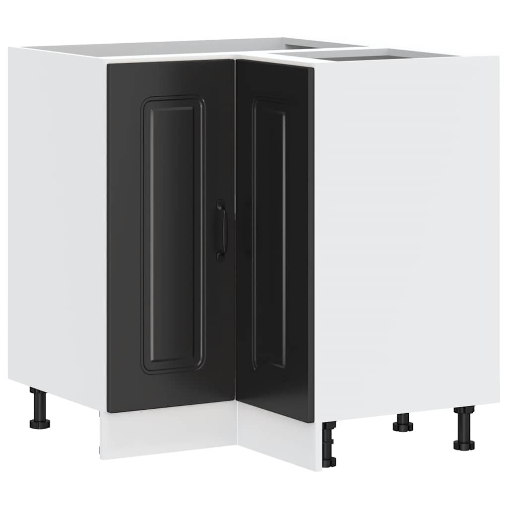 Küchen-Eckunterschrank Kalmar Schwarz Holzwerkstoff - Premium Küchenschränke - Just €127.46! Shop now at homesales4u